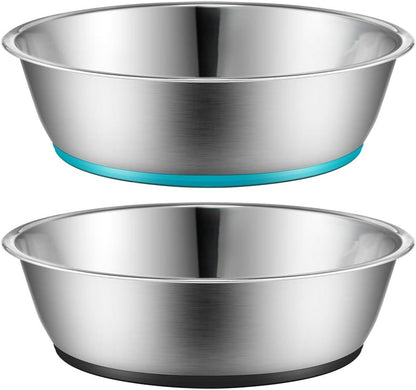 Lightweight Stainless Steel Cat Bowls - 3 Cup, 2 Pack