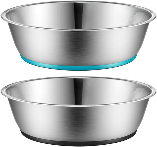 Lightweight Stainless Steel Cat Bowls - 3 Cup, 2 Pack