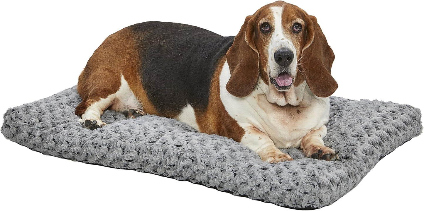 Deluxe Dog Beds Super Plush Dog & Cat Beds Ideal for Dog Crates Machine Wash & Dryer Friendly, 1-Year Warranty
